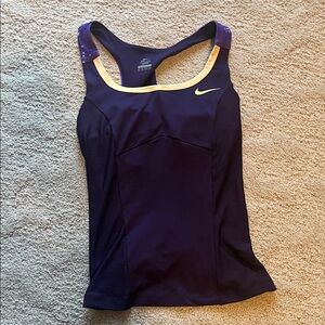 Nike Purple Tank Top with Yellow Trim